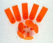 100sets New Orange Sheep Goat Ear Blank Tag Eartag Lable Identification