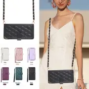 Fr iPhone 12 13 14 15 16 Pro Max Zipper Card Slots Wallet Case Crossbody Strap