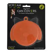 Scream Dog Food Can Cover Dishwasher Safe Assorted 4 Pack