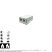 Network Wiring Surface Mount Box Biscuit Jack RJ11 6P4C 4 Pin 2 Port 74206B