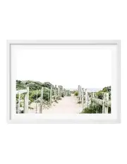 [Profile Australia] Australian Made Sandy Path 1 Art Print A3 in White Frame