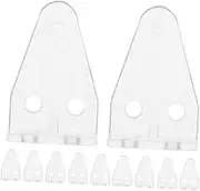 WOONEKY 12pcs Transparent Blind Brackets Window Curtain Supports Discreet Hold Down Hooks for Shades Stable Easy to Maintain for Home Applications