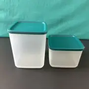 Tupperware Square Round Container Set of 2 8 cup & 3.75 cup New Sale