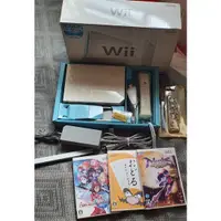 在飛比找蝦皮購物優惠-盒裝 任天堂 Wii 主機＋3份原版遊戲合售