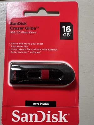 SanDisk Cruzer Glide SDCZ600016GG35 16GB USB Flash Drive - Qty: 37