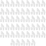 BQLZR Nylon Micro Control Horns 0.87" x 0.31" 4 Holes for RC Airplane Parts Set of 50