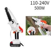 6" Handheld Mini Chainsaw Cordless Home Electric Chain Saw Wood Cutter Pruning