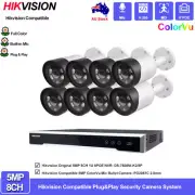 Hikvision 12MP 8CH 8 POE NVR CCTV Security System 5MP Full Color IP Camera Audio
