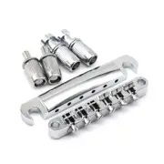 1 Set 6 String Guitar Tune-O-Matic Bridge Tailpiece for Les Paul Guitar Chrome