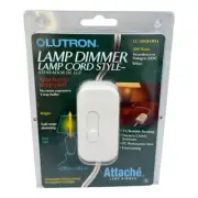 Lutron LC-300H-WH Attache Lamp Dimmer, White, 300 Watts Incandescent Halogen NEW