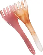 CLISPEED 2Pcs Scalp Massage Comb Resin Scalp Massager for Hair Growth Lightweight and Portable Head Scraper for Relaxation and Fatigue Relief