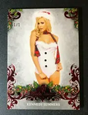 2019 Benchwarmer KENNEDY SUMMERS Holiday #28 Red Foil Variant #1/1 Playboy PMOY