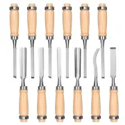 12Pc Wood Chisel Set Carving Knife High Carbon Steel Woodworking Storage Pouch