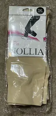 Nollia Women's Beige Capri 3XL Compression Leggings