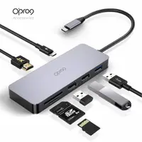 在飛比找PChome24h購物優惠-Opro9 USB-C 7合1多功能轉接器