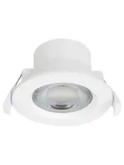 Scope Lens LED Colour Switch 90mm Cut Out Fixed Downlight in White