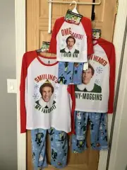 Set of 3 ELF Family Pajamas Dad, Mom, Little Kid NWT *See Description *
