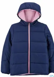 NWt carters $56 winter coat jacket girls 4 puffer water wind resistant blue twin