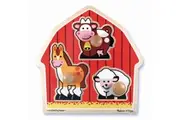 Melissa & Doug - Barnyard Animals Jumbo Knob Puzzle (MND2054)