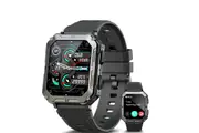 Smart Sport Watch for Men with Answer/Make Call Fitness Tracker Outdoor Tactical Rugged Smartwatch for IOS Android-Black