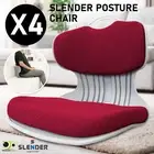 4X Slender Chair Posture Correction Seat Floor Lounge Padded Stackable Portable