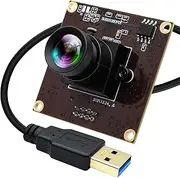 IFWATER 50fps High Speed USB3.0 Camera Module Low Illumination 0.01Lux Camera with 53 Degree No Distortion Lens 1080P Motion Webcam Plug and Play for 3D Printer Industrial Inspection Microscope