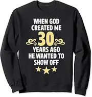 [X.Style] Hilarious 30th Birthday Decorations for Him Her Men Women Sweatshirt ds1124 Sweater (2XL) Black