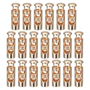 30pcs Double Holes Spring Toggle Stopper Cord Lock Golden