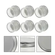 6 Pcs Sealing Glass Container Large Mouth Canning Jars Spice with Label