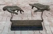 Modern Abstract Modern Art by Dali Two Hands Hot Cast Masterpiece Bronze Decor