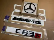 OEM C63S AMG Star Badge Set Benz C63 W205 C205 Sedan Coupe Gloss Express Post