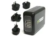 Wasabi Power Dual USB Wall Charger with Worldwide Plugs: Suitable for GoPro Cameras