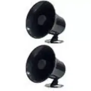 2 (PA Audio Speaker HORN) Black Weatherproof 15 wat 8 Ohm CB Ham Radio-Fast Ship