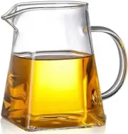 Glass Pitcher with Handle, Milk and Cream Pitcher Cup Jug, Heat Resistant