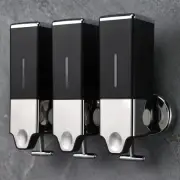prosfalt 3 x 500ml per Cup Wall Mounted Manual Soap Dispenser for Home, Bath, Ki