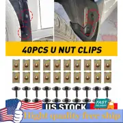 20x U Clip 20x Screw For BMW Speed Fastener Undertray Sheet Nut Hex Metal Fixing