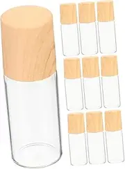 DECOMELODY 10Pcs Glass Roller Bottles with Grain Cap Leakproof Essential Oil Roll Containers Portable Travel for Perfume Skincare and Liquids