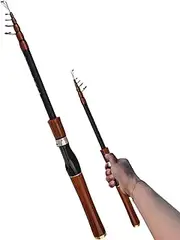 Telescopic Rod | Baitcasting Rods | Sensitive Response Travel Rods Fishing, Folding Fishing Rod, Comfortable Grip for Rivers, Lakes
