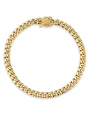 Bloomingdale's Fine Collection Men's Miami Cuban Link Chain Bracelet in 14K Yellow Gold