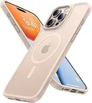 TORRAS Magnetic Shockproof for iPhone 16 Pro Max Case, [Compatible with MagSafe][Military-Grade Drop Tested] Translucent Protective Case for iPhone 16 Pro Max Anti-Fingerprint, Desert Titanium