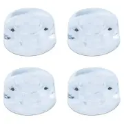 4x Acrylic Bass Guitar Knobs Volume Tone Control Knobs Transparent White numbers