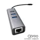 Opro9 Type-C 轉 3埠USB 3.0 HUB集線器+RJ45高速網路卡