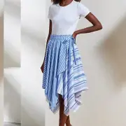 WhimsyWave Asymmetric Skirt Sewing Kit - Sizes 6-14, Multicolor (Code V1872)