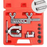 Double & Single Flaring Tool Kit for Brake Line and Brass Tubing Extra Adapters