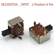 ON-OFF DPDT 2 Position 6 Pin PCB Panel Mini Horizontal Slide Switch 4mm Handle