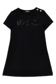 VERSACE KIDS Sequin Logo Dress