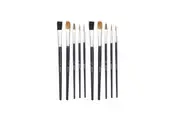 Harris Seriously Good Flat Artist Paint Brushes (Pack of 10) (Black) (One Size)