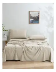 [Dreamaker] Micro Flannel Sheet Set in Stone
