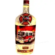 FIRE DEPARTMENT Designer Liqueur Style Bottle w/ Lights *Unique Gift Idea