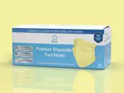 50pcs Litepak Premium Disposable Face Mask 3-Ply SOFT Comfort Earloops Yellow